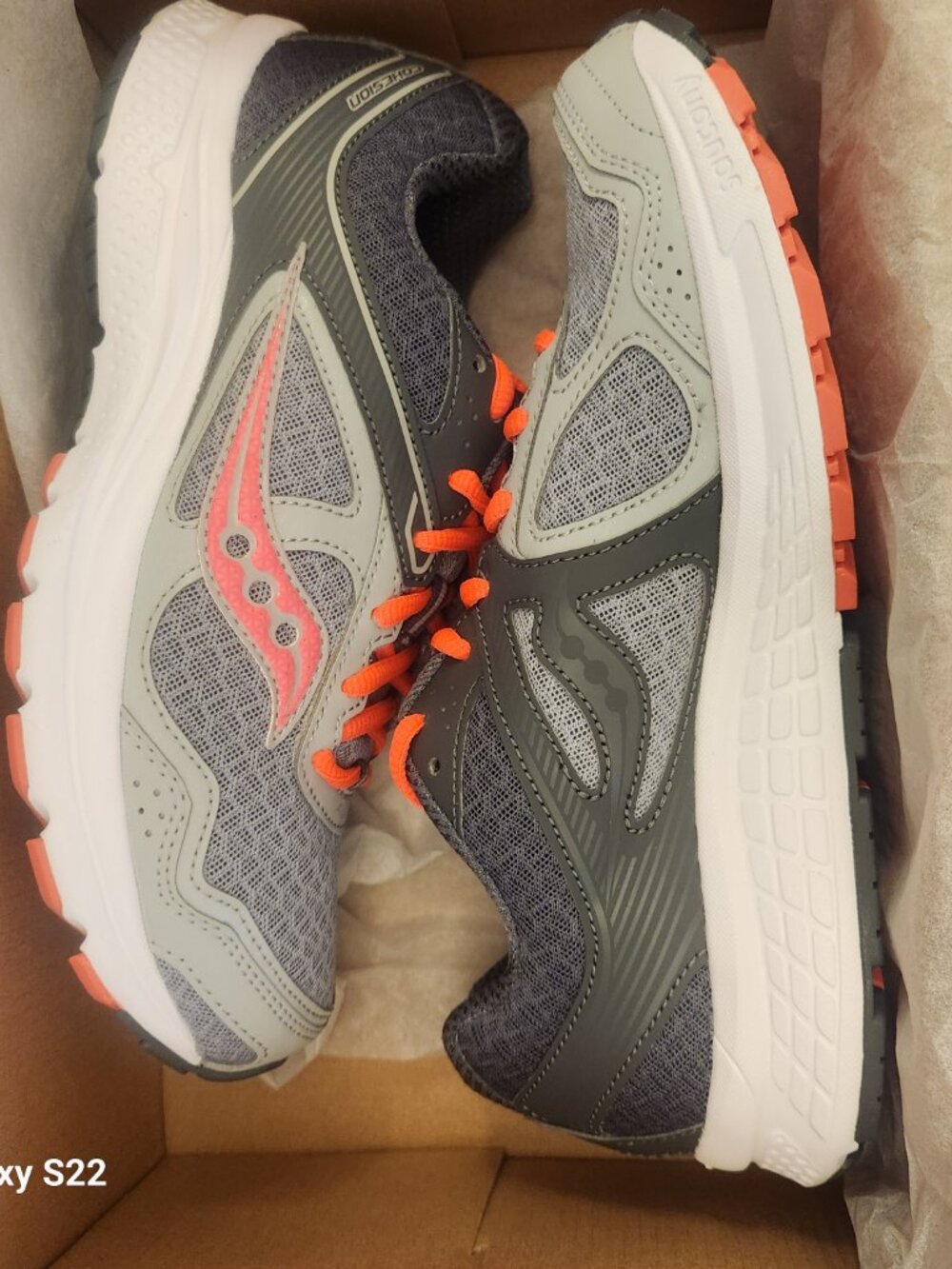 Saucony "Grid Cohesion 10" Hot coral/grey sneakers. NIB. Size 9 - Picture 10 of 10